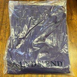New LANDS’END Mens Mock Turtleneck Purple Large